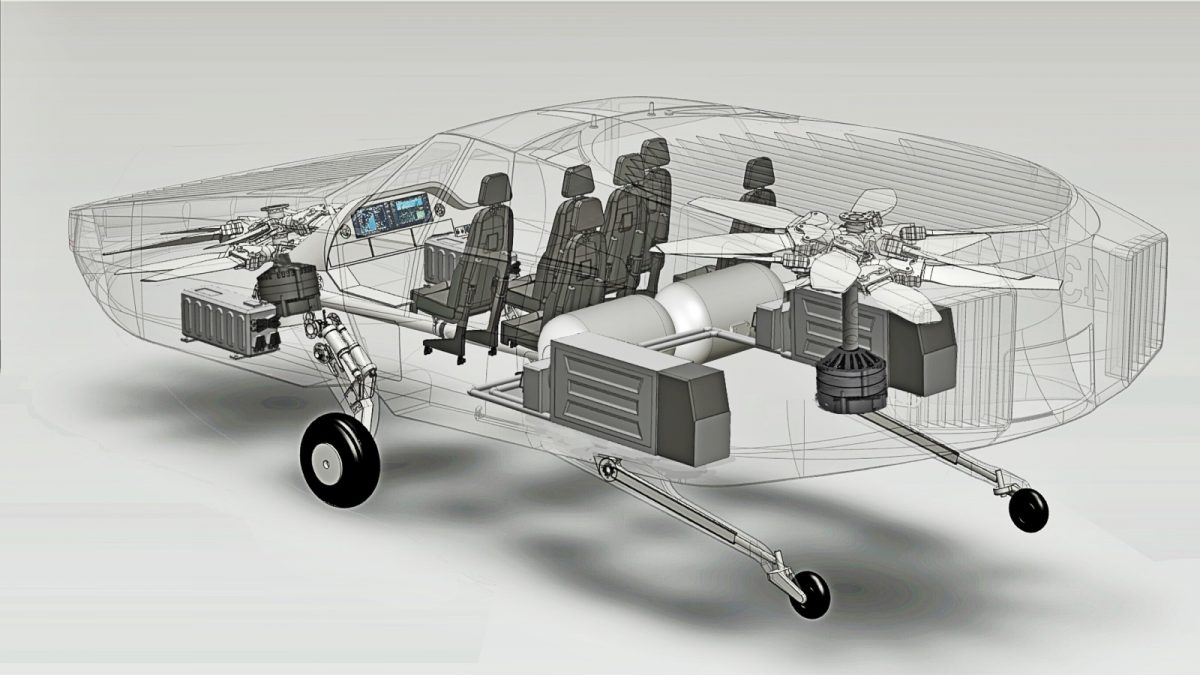 CityHawk Urban Aeronautics Sketch of EMS Flying Car