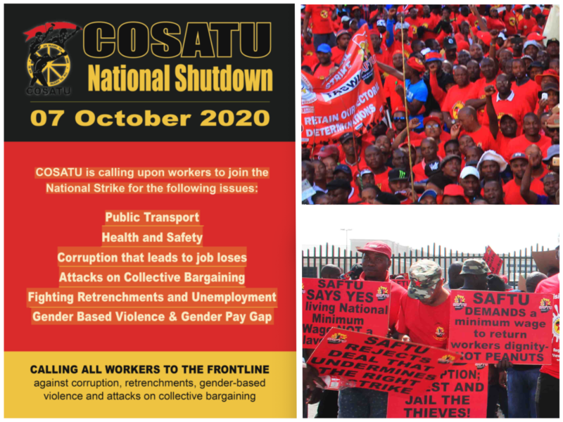 COSATU Strike Poster & SAFTU Strikes