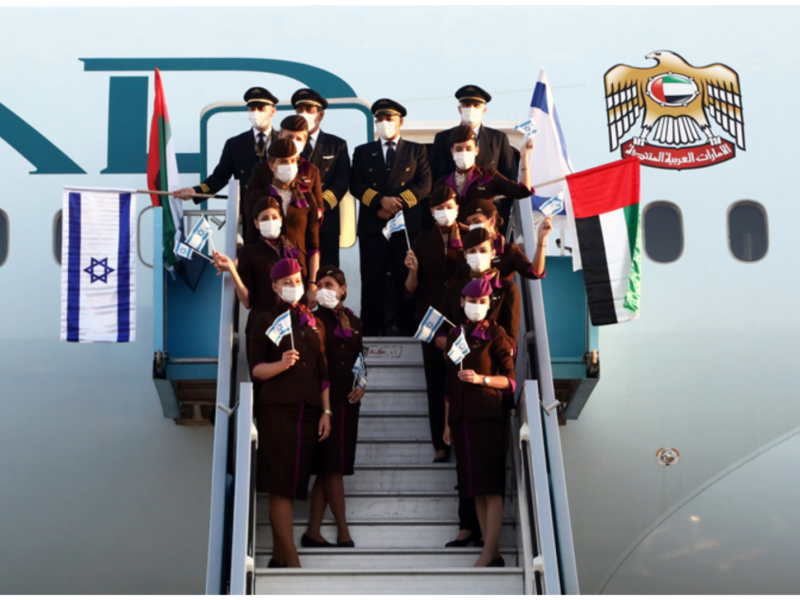 UAE Delegation arrives in Israel on Etihad Airways
