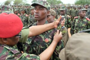 The Mozambican military in the Cabo Delgado province.