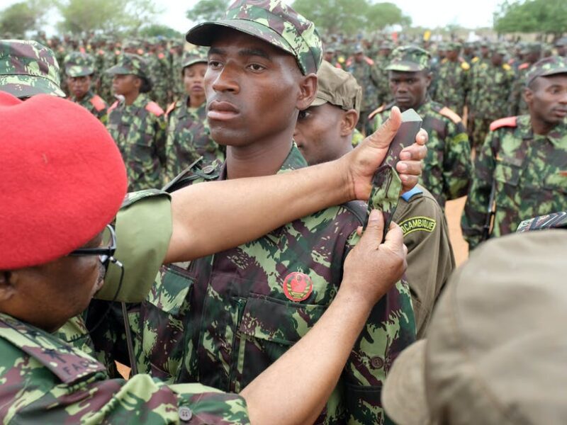 The Mozambican military in the Cabo Delgado province.