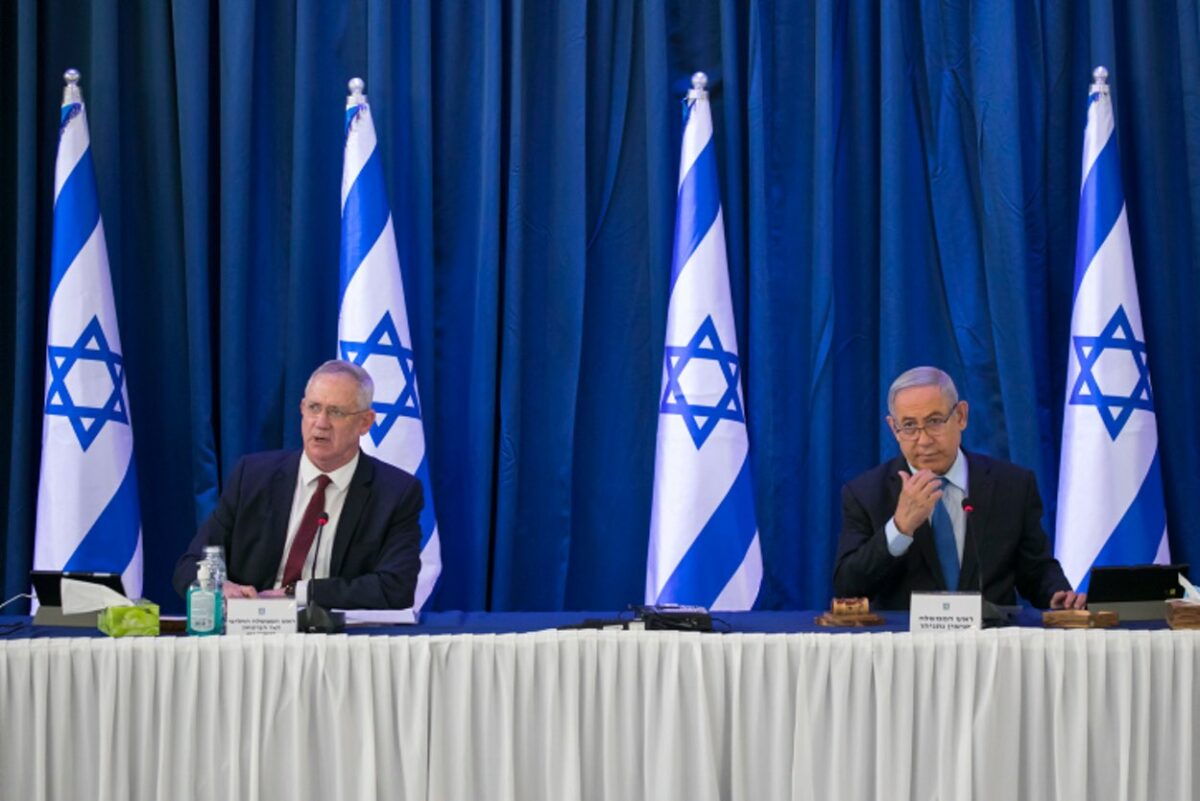 Israeli Prime Minister Benjamin Netanyahu and Defense Minister Benny Gantz