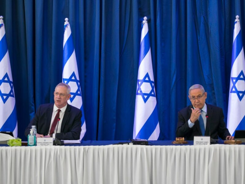 Israeli Prime Minister Benjamin Netanyahu and Defense Minister Benny Gantz