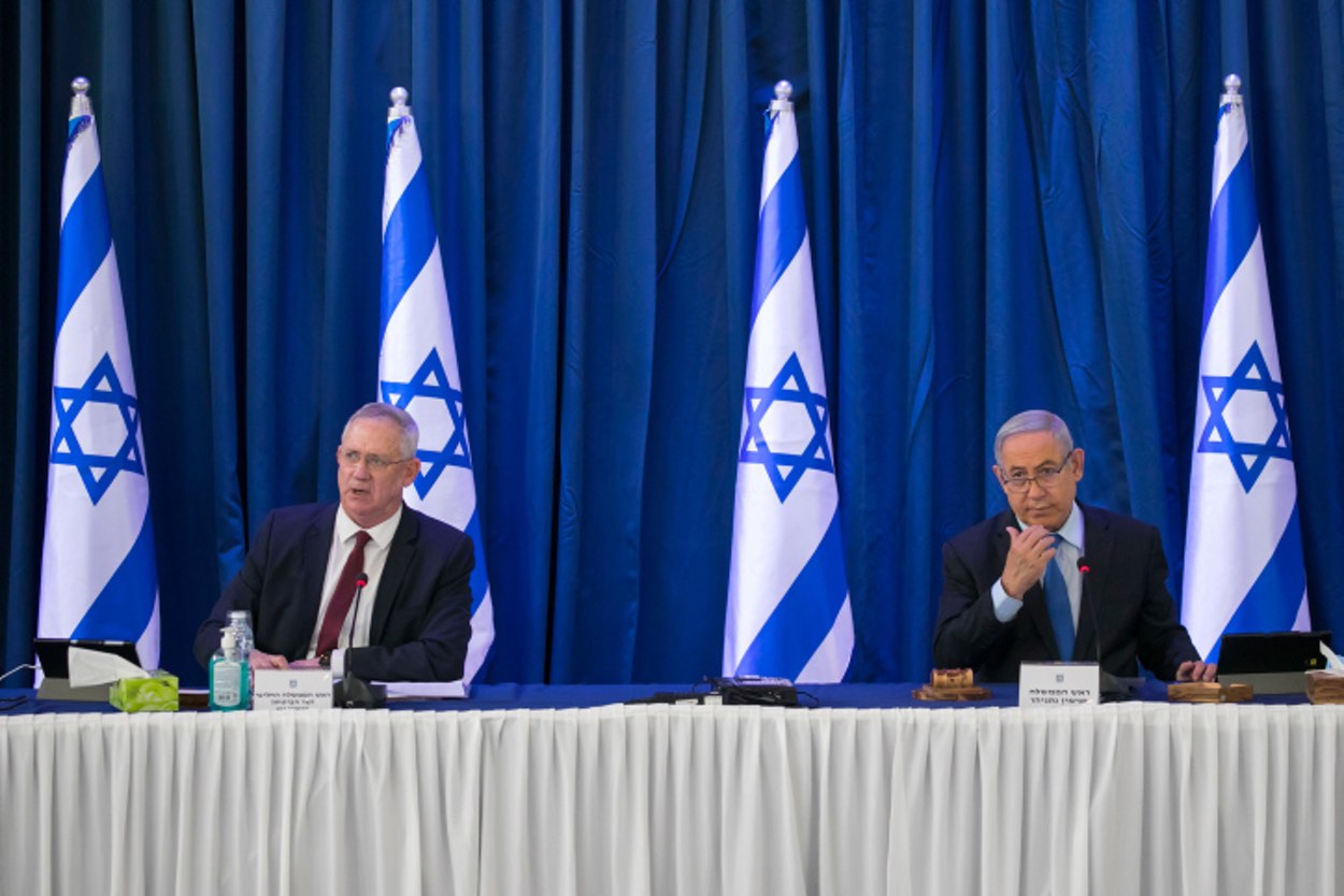 Israeli Prime Minister Benjamin Netanyahu and Defense Minister Benny Gantz