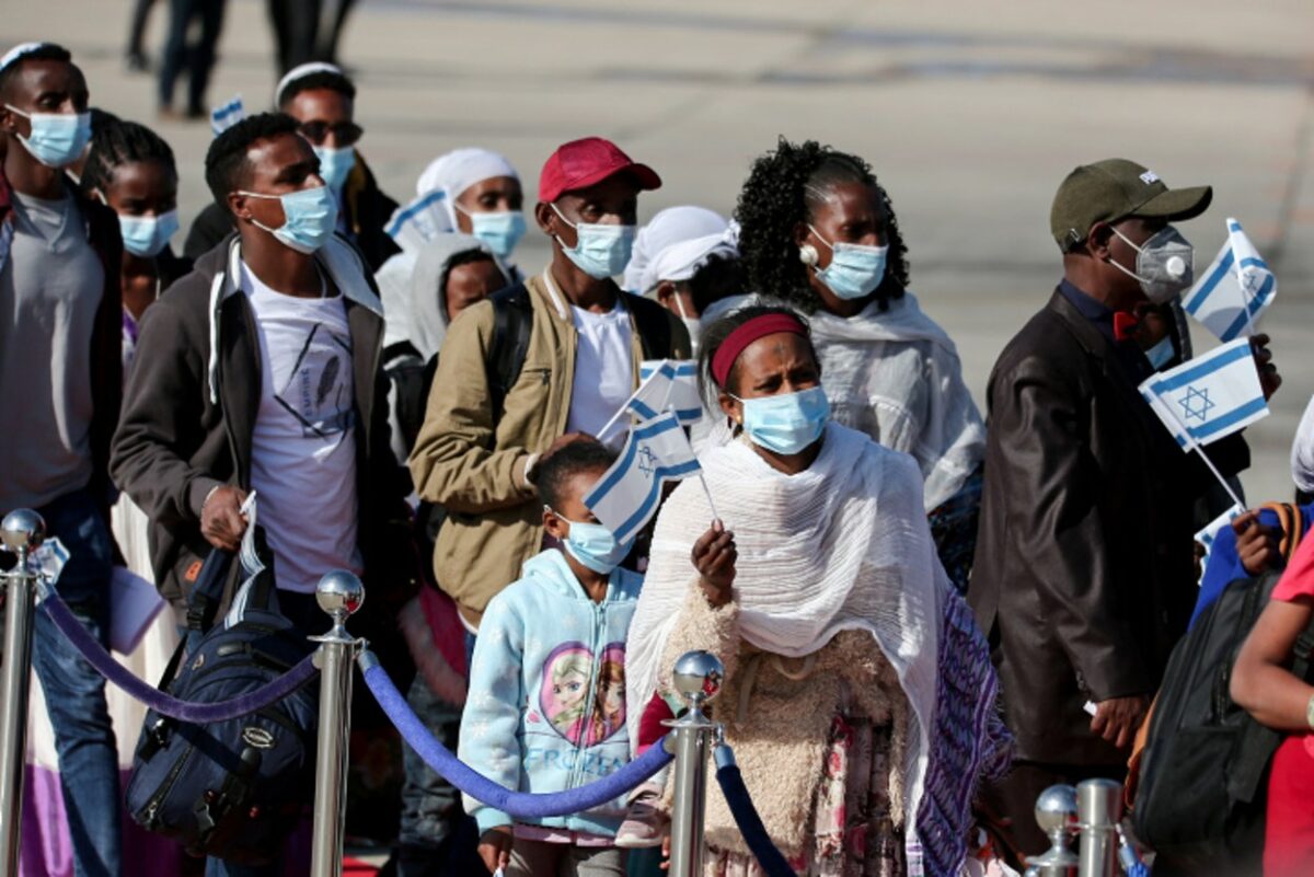 New immigrants to Israel from Ethiopia