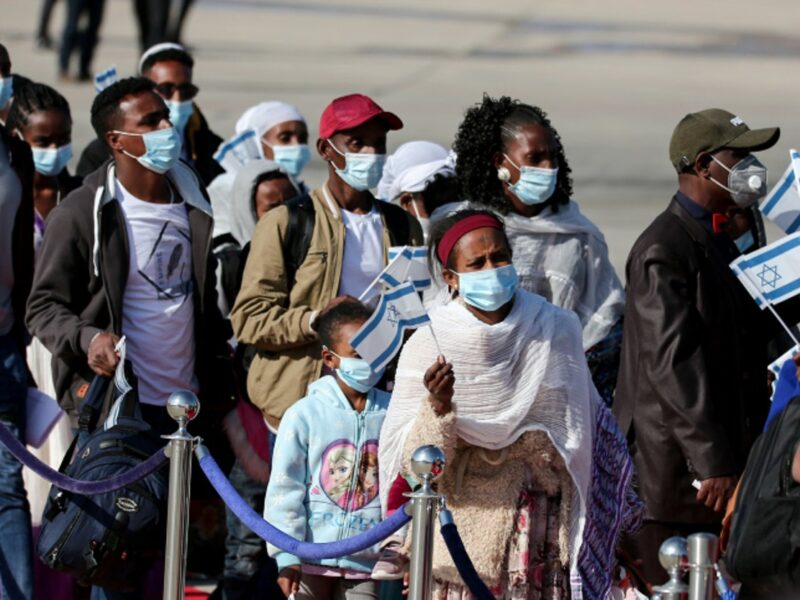 New immigrants to Israel from Ethiopia