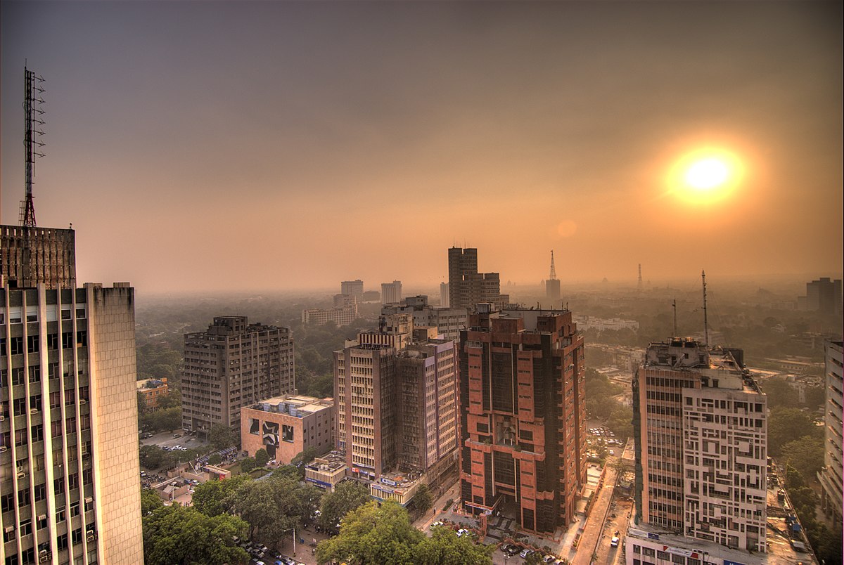 Delhi-India-Connaught_Place_sunset