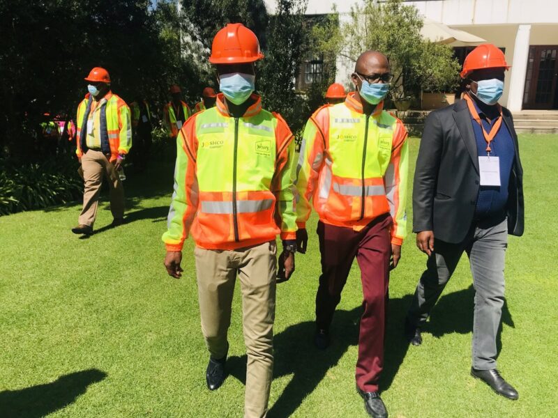 City of Johannesburg Department of Housing and JOSHCO conducting a site walkabout in an official groundbreaking of the Rivonia Social Housing Development.