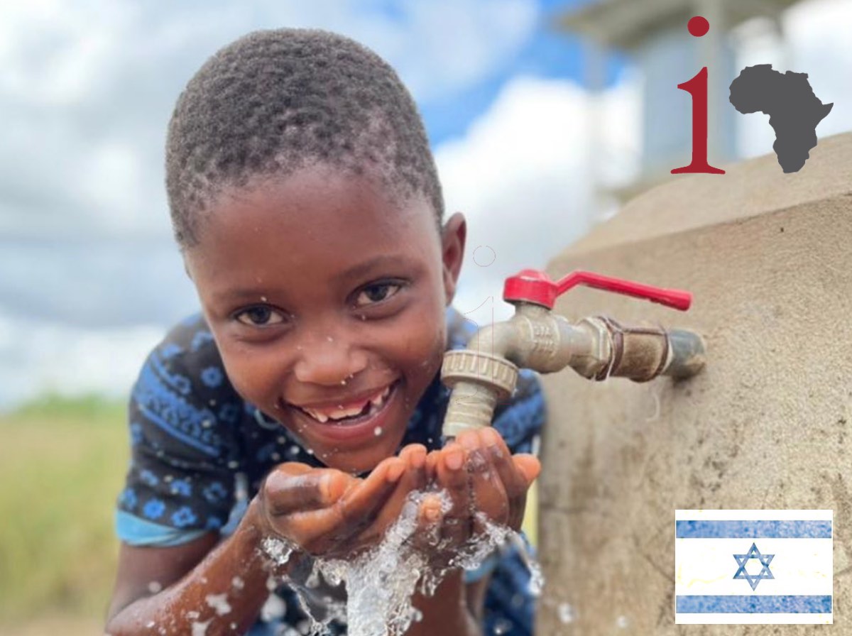 Israeli organization InnoAfrica's installation of a solar water-pumping system in Vinoro Village, Tanzania, Sept 2020; allowing this girl to go to school as she no longer collects water. Source: InnoAfrica, Instagram.