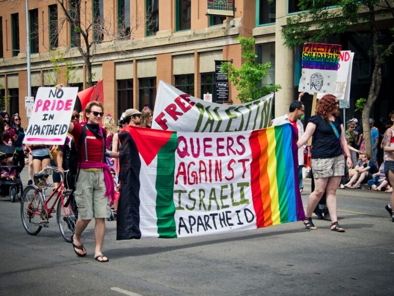 Edmonton Pride Parade, "Queers Against Israeli Apartheid", 2011. Kurt Bauschardt, Fickr.