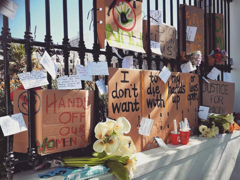 Demonstration against Gender Based Violence and Human Trafficking, South Africa. Courtesy: Fight Back.