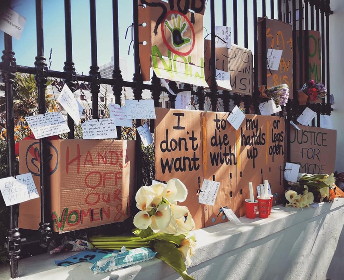 Demonstration against Gender Based Violence and Human Trafficking, South Africa. Courtesy: Fight Back.