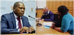 Minister Zweli Mkhize briefs media on measures to support municipalities in distress, 20 March 2018, SA Gov; DA Shadow Minister of Health Siviwe Gwarube MP, DA lays charges, 3 June 2021, Source: DA.