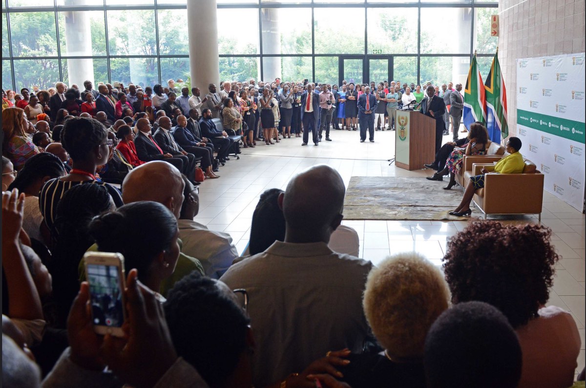 President Cyril Ramaphosa conducts his first departmental oversights visit to DIRCO, 6 March 2018. Source: GovZA, Flickr.