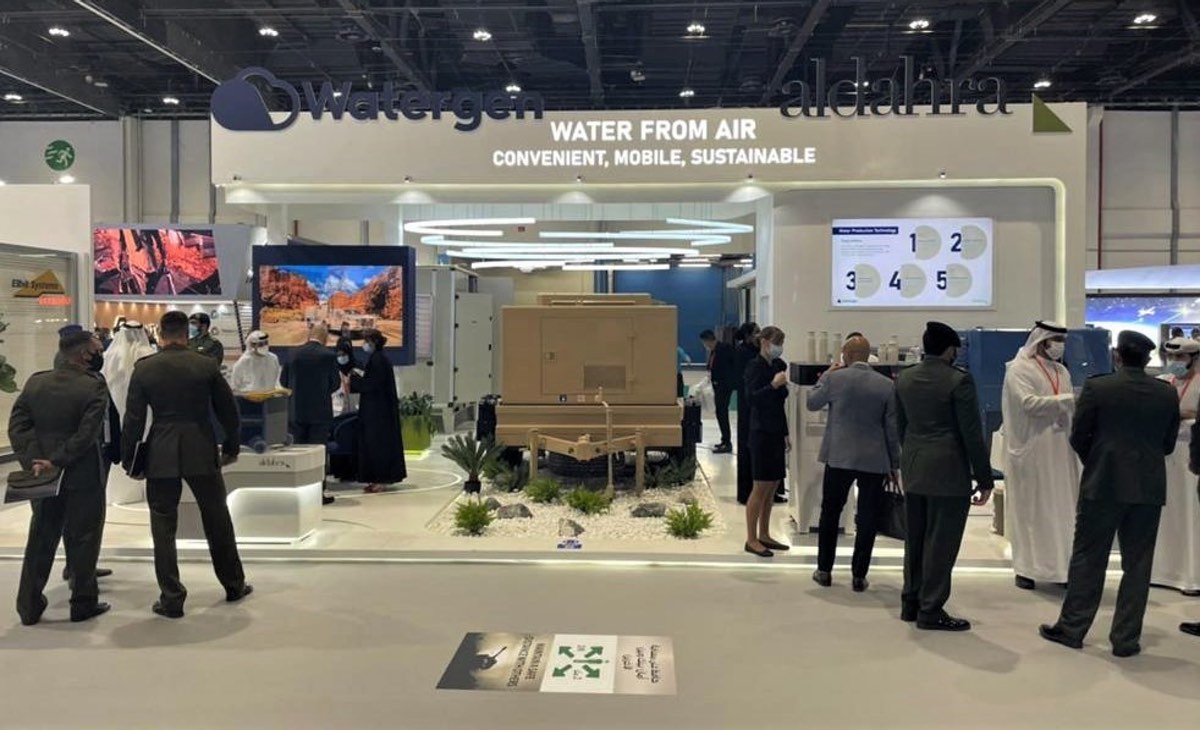 An agreement was signed in Abu Dhabi to launch a joint Israeli-Emirati water research program as part of a collaboration between the Israeli Watergen company and Baynunah, a sister company of Al Dahra Group, an Emirati agriculture group that specializes in food security, May 2021. Credit: Watergen.
