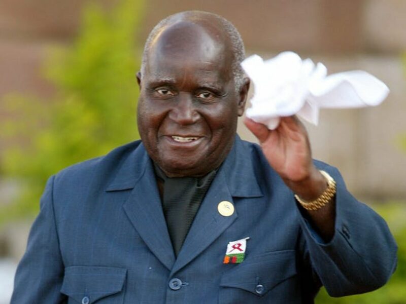 Former Zambian president Kenneth Kaunda at the inauguration of former South African president Thabo Mbeki in 2004. EFE-EPA.