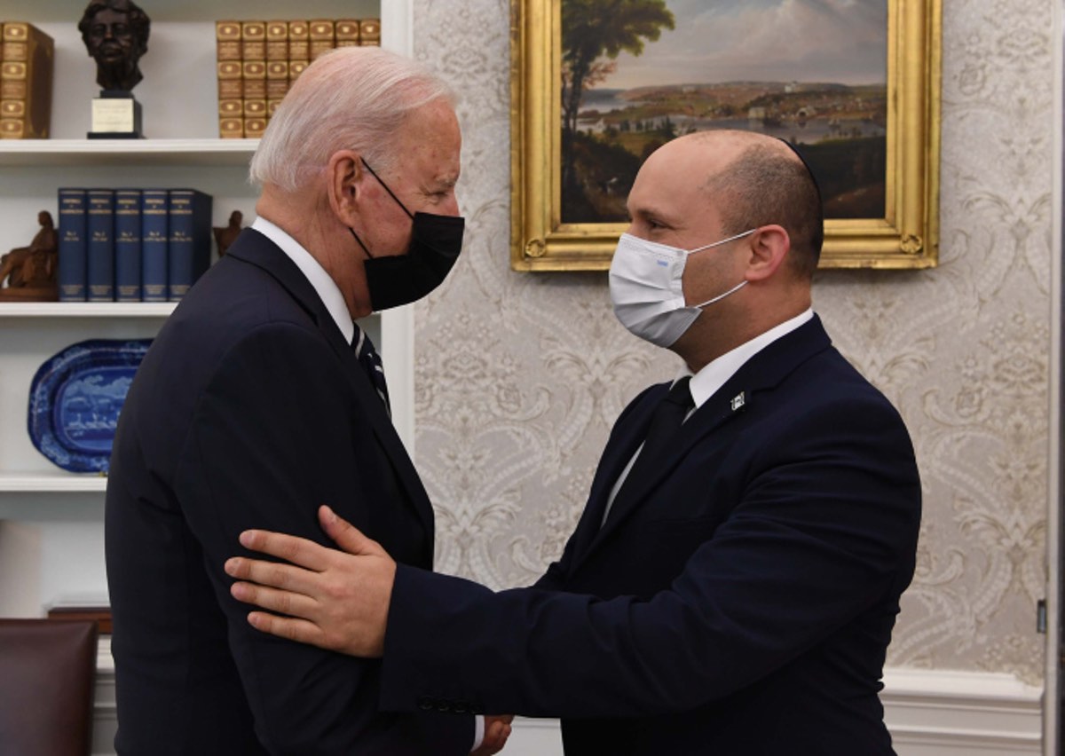 U.S. President Joe Biden meets with Israeli Prime Minister Naftali Bennett at the White House in Washington, D.C., on Aug. 27, 2021. Photo by Avi Ohayon/GPO.