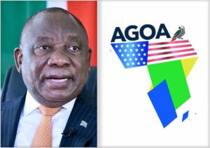 President Cyril Ramaphosa, AGOA Logo.