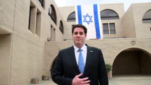 Israeli Ambassador to the United States Ron Dermer offering a message on Israel’s 66th anniversary. Source: YouTube.