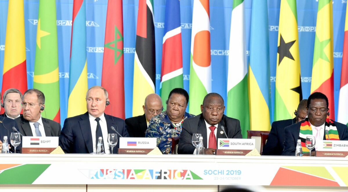 Russia-Africa Summit held in Sochi, Russia. 24 October 2019; Source: GovZA.