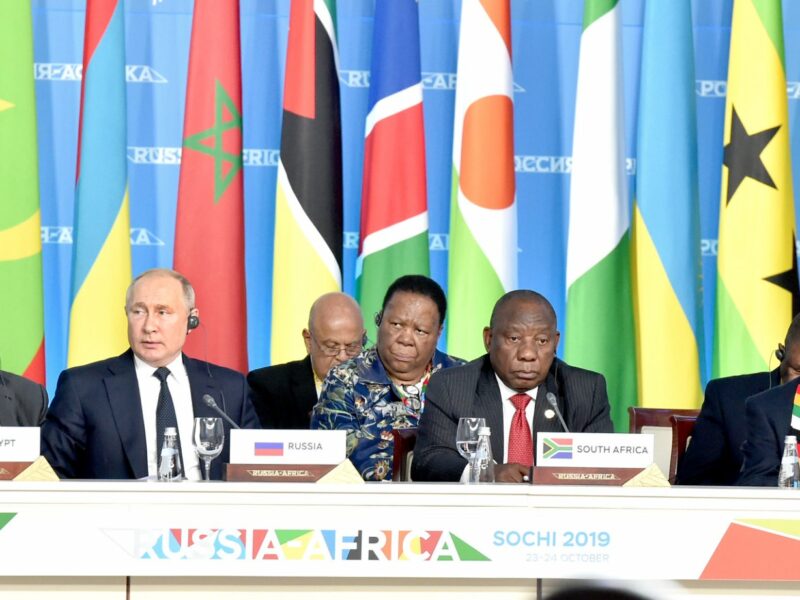Russia-Africa Summit held in Sochi, Russia. 24 October 2019; Source: GovZA.