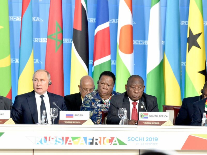 Russia-Africa Summit held in Sochi, Russia. 24 October 2019; Source: GovZA.