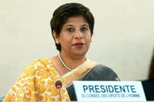 UNHRC President Nazhat Shameem Khan, the Ambassador of Fiji in Geneva, cut off UN Watch's Hillel Neuer on Friday and ruled his statement "out of order."