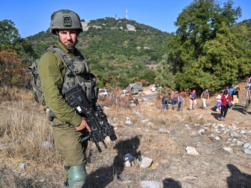 Golani brigade soldiers guard in the northern border between Israel and Lebanon, on October 15, 2021. Photo by Michael Giladi/Flash90