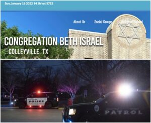 Congregation Beth Israel website; Screenshot. Four congregants at Congregation Beth Israel, a Reform synagogue in Colleyville, Texas, were released on Saturday night after being held hostage for about 12 hours, Jan. 15, 2022. Source: Screenshot.