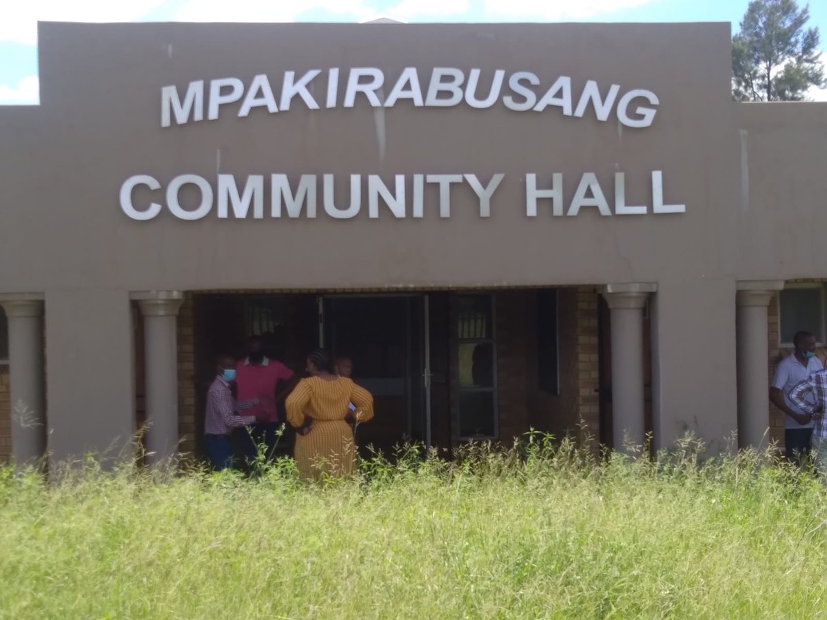 Mpakirabusang Community Hall, Mokgola, Ramotshere Moiloa Local Municipality. Pic by Kenneth Mokgatlhe.