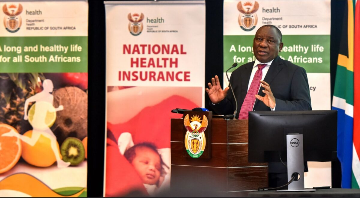 President Cyril Ramaphosa addresses NHI Stakeholder Consultative Meeting, 24 August 2018; Source GovZA Flickr.
