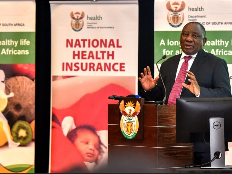 President Cyril Ramaphosa addresses NHI Stakeholder Consultative Meeting, 24 August 2018; Source GovZA Flickr.