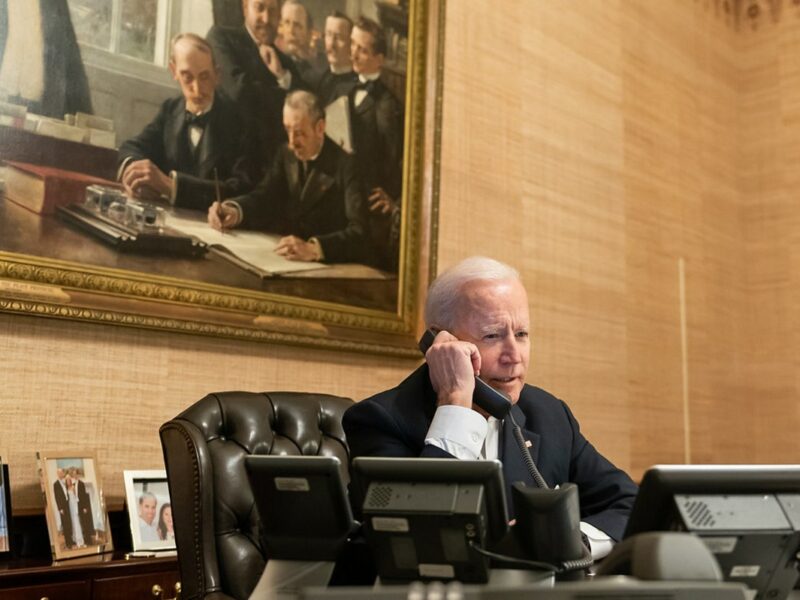 U.S. President Joe Biden in the Treaty Room of the White House, Feb. 18, 2021. Credit: Official White House photo by Adam Schultz.