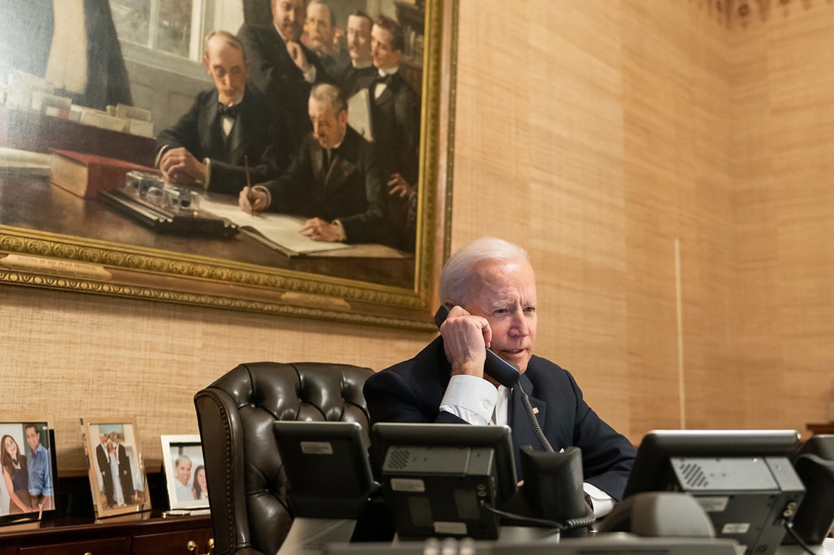 U.S. President Joe Biden in the Treaty Room of the White House, Feb. 18, 2021. Credit: Official White House photo by Adam Schultz.