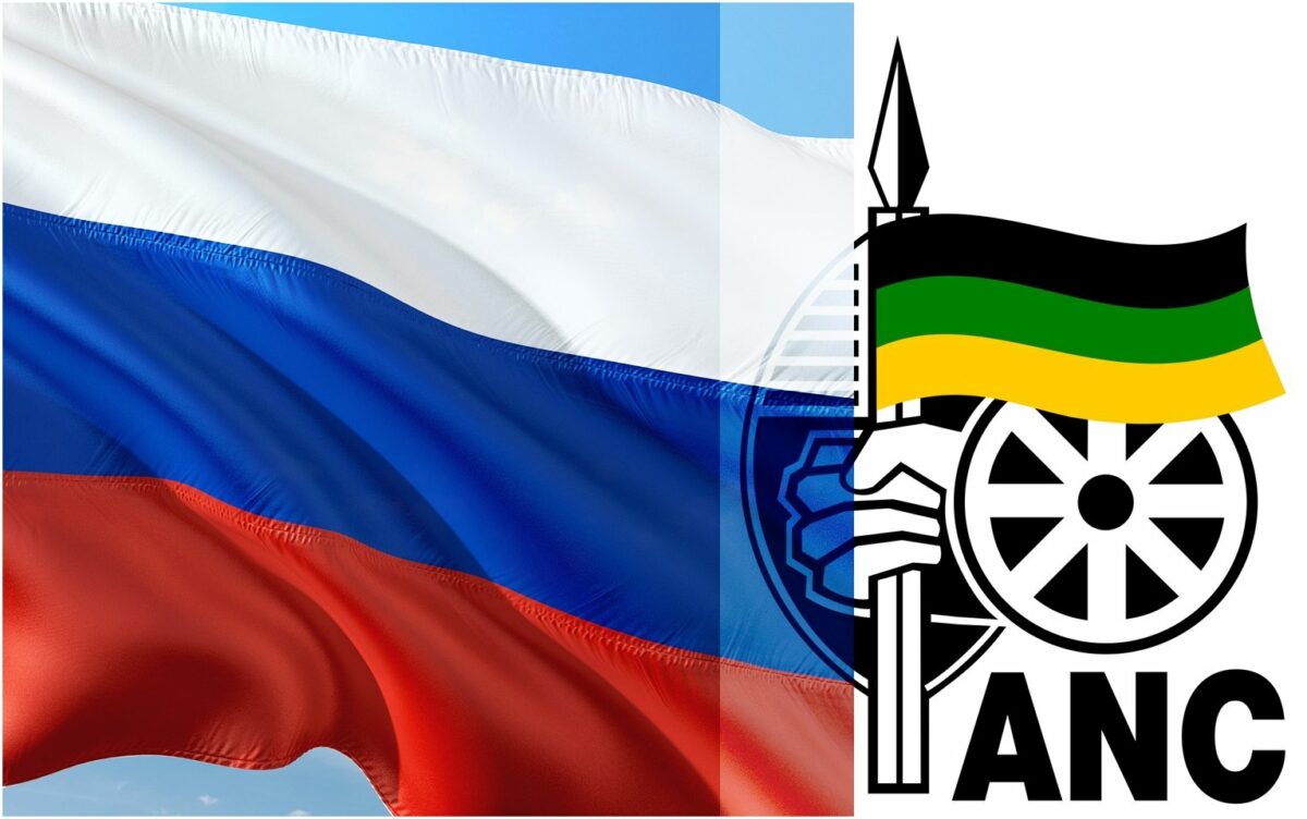 Flag of Russia, commons. ANC Logo, commons. Combined pic by Newsi staff.