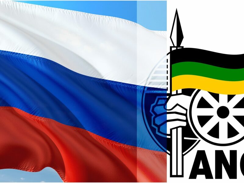 Flag of Russia, commons. ANC Logo, commons. Combined pic by Newsi staff.