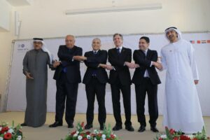 Foreign ministers of Israel, the US, Morocco, Egypt, Bahrain and the UAE at the Negev Summit on March 28, 2022 (Asi Efrati GPO)