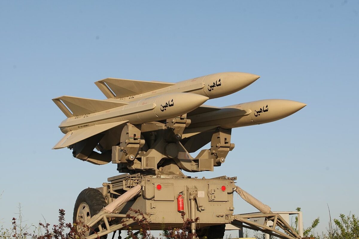 Iranian Mersad Air Defense System with Shahin Missile, by Hawijpolo, commons. License: https://creativecommons.org/licenses/by-sa/4.0/deed.en