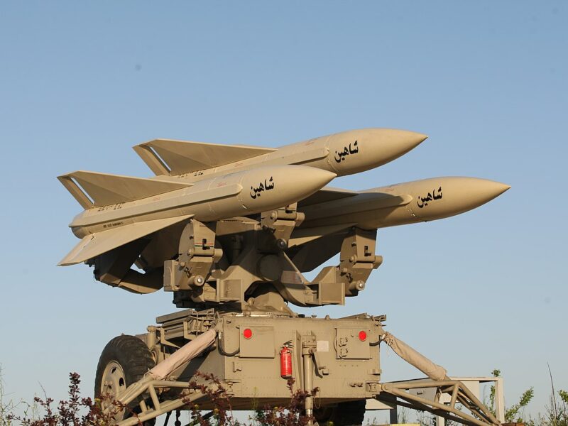 Iranian Mersad Air Defense System with Shahin Missile, by Hawijpolo, commons. License: https://creativecommons.org/licenses/by-sa/4.0/deed.en