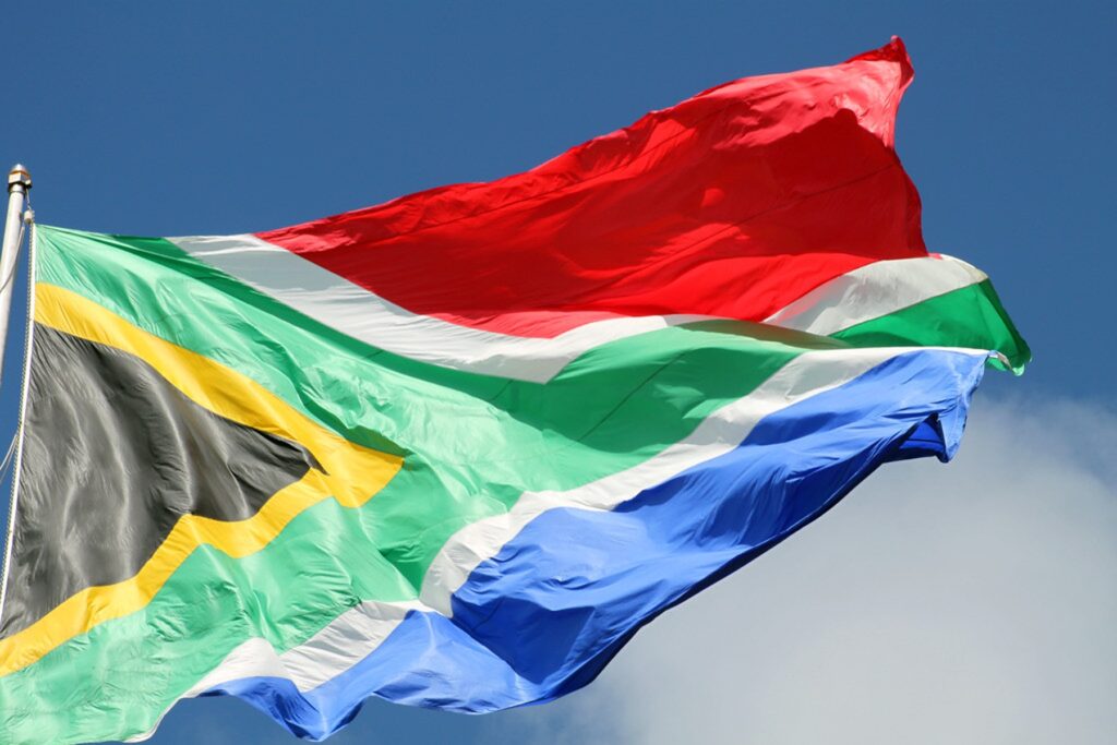 South African flag; commons.