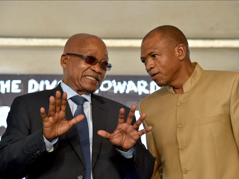 President Jacob Zuma with North West Premier Supra Mahumapelo at the National Day of Reconciliation celebrations under the theme "Bridging the Divide towards a non-racial society" at Gopane in the North West Province, 16 Dec 2016. (Photo: GCIS)