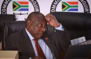 President Cyril Ramaphosa testified at the Zondo commission. EFE-EPA/Sumaya Hisham/Pool