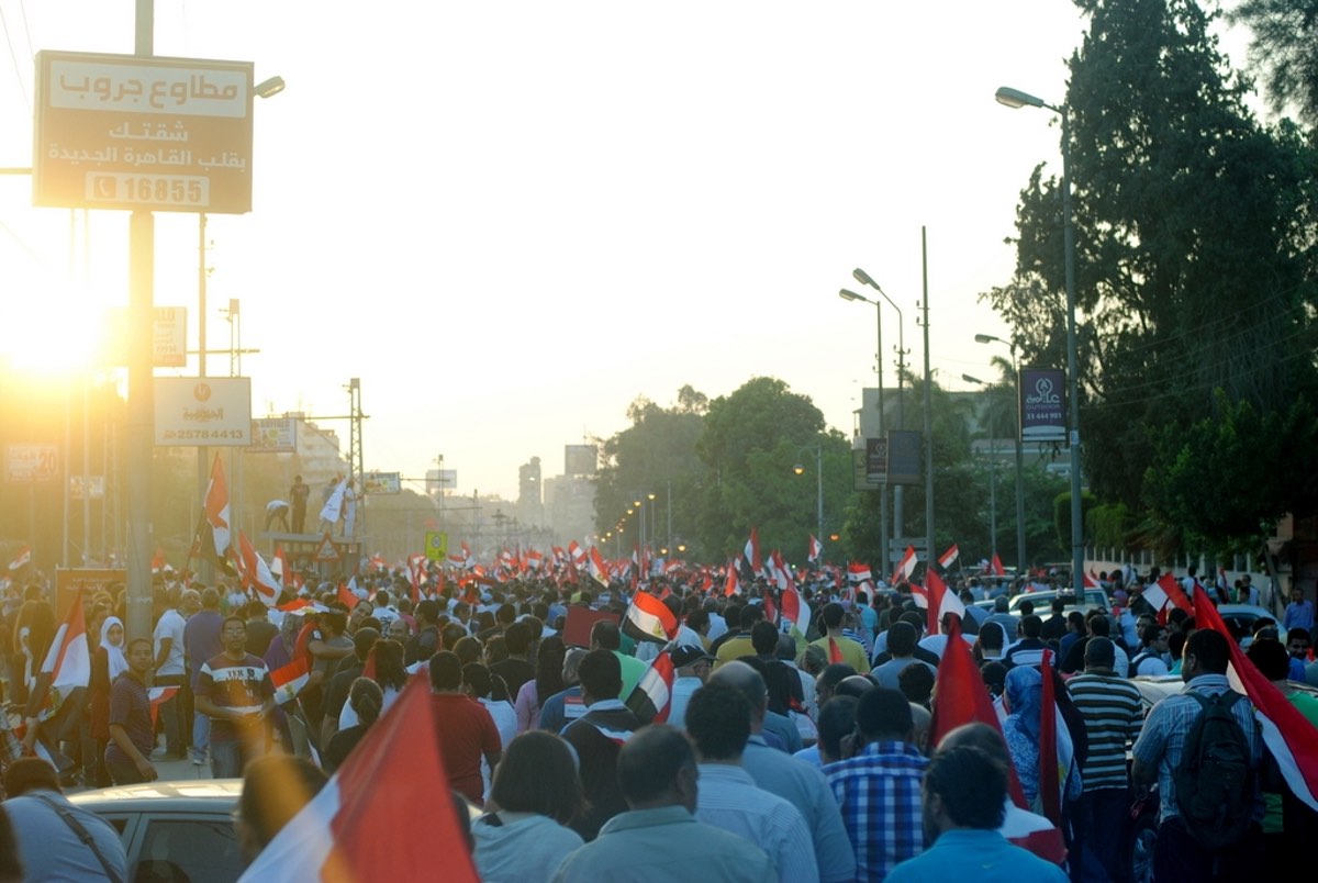 Anti-Morsi protest march in Cairo, Egypt, June 28 2013. Lilian Wagdy. https://creativecommons.org/licenses/by/2.0/deed.en