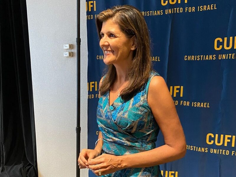 Former Ambassador to the United Nations Nikki Haley at the annual Christians United for Israel Summit in Arlington, Va., on June 18, 2022. Photo by Jennifer Schrutt.