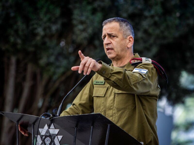 IDF Chief of Staff Lt. Gen. Aviv Kochavi attends a ceremony at Mount Herzl in Jerusalem, June 17, 2022. Photo by Flash90.