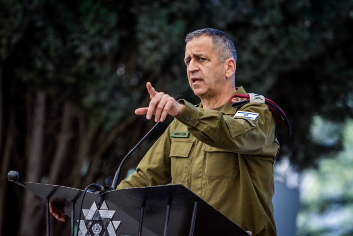 IDF Chief of Staff Lt. Gen. Aviv Kochavi attends a ceremony at Mount Herzl in Jerusalem, June 17, 2022. Photo by Flash90.