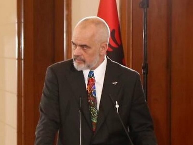 Albanian Prime Minister Edi Rama, October 3, 2020. Credit: U.S. Embassy in Albania/Wikimedia Commons.