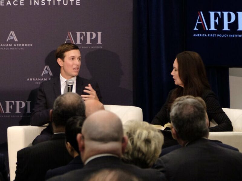 Jared Kushner speaks about how the administration was able to achieve the Abraham Accords, speaking with America First Policy Institute president and CEO Brooke Rollins at an Abraham Accords Second Anniversary event in Washington D.C. on Sept. 12. Photo by Dmitriy Shapiro.