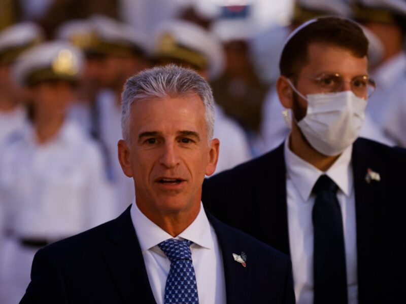 Mossad chief David Barnea attends a Remembrance Day ceremony at the Western Wall in Jerusalem, May 3, 2022. Credit: Olivier Fitoussi/Flash90.