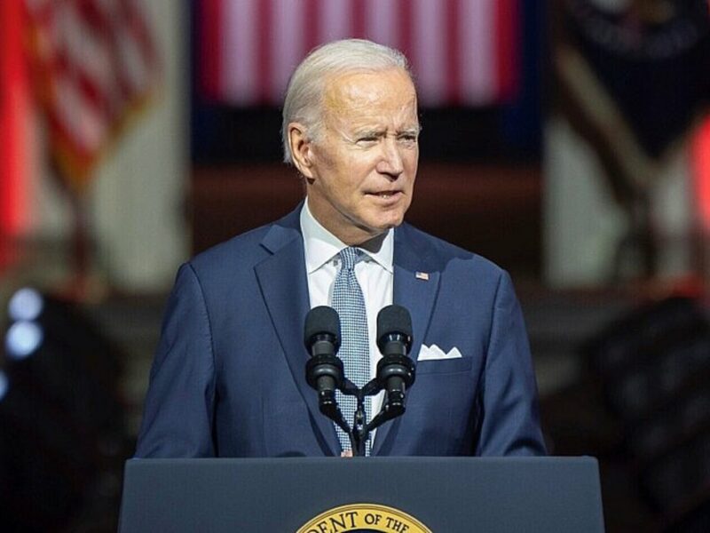 U.S. President Joe Biden delivers a speech to the nation in front of Independence Hall in Philadelphia, Sept. 1, 2022. Source: Twitter/@POTUS.